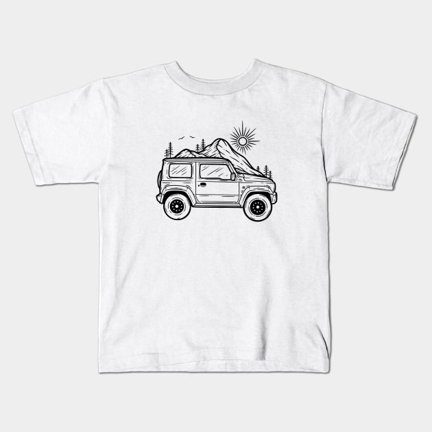 Let’s Go Off-road x Black Kids T-Shirt by P7 illustrations 